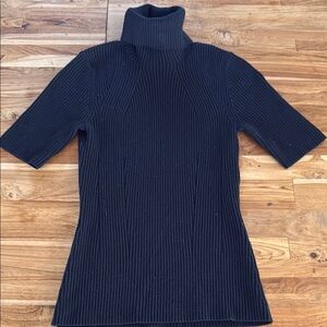 Philip Lim Black Ribbed short sleeveTurtleneck Sweater. Great condition XS